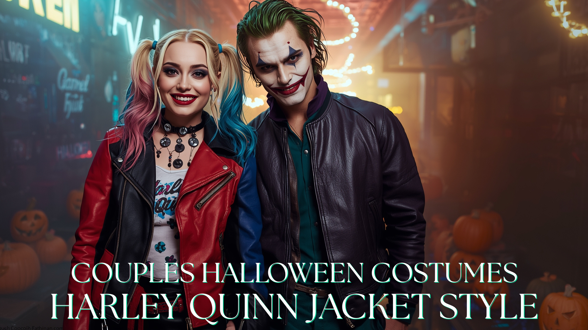 Couples Halloween Costumes: Harley Quinn Jacket Style