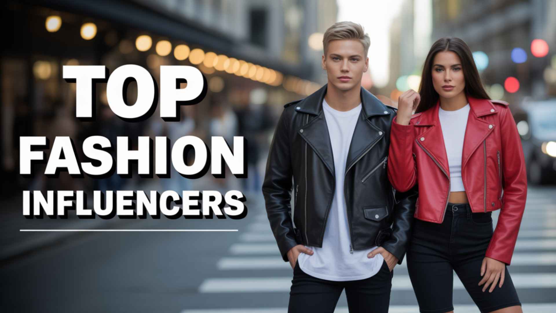 Fashion Influencers in Leather Jackets